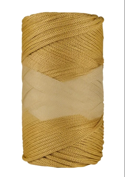 Almira Butik Makrome İpi 3mm Polyester Hardal ürün görseli 1