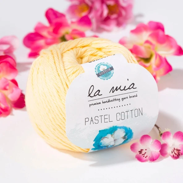 La Mia Pastel Cotton Sarı El Örgü İpi - L060 - 33615 ürün görseli 1