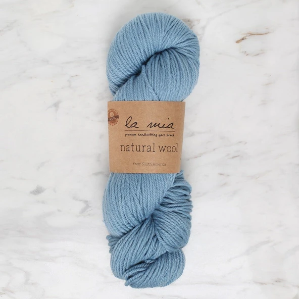 La Mia Natural Wool Mavi El Örgü İpi - L204 - 34393 ürün görseli 1
