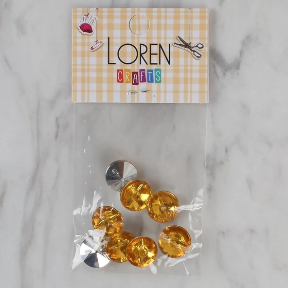 Almira Butik Loren Crafts hardal sarısı 8 li düğme - 206 ürün görseli 1