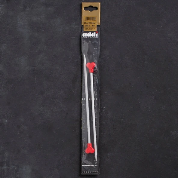 Addi Kalpli 5mm 20cm Klasik Alüminyum Örgü Şişi - ürün görseli 1