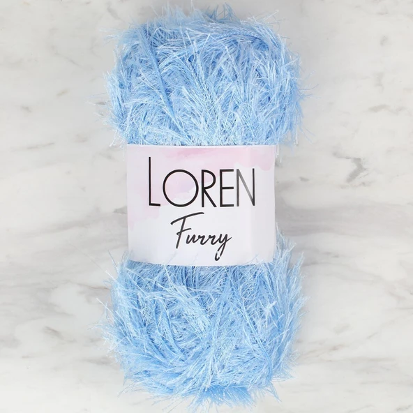 Loren Furry Bebe Mavisi El Örgü İpi - RF007 - 34046 ürün görseli 1