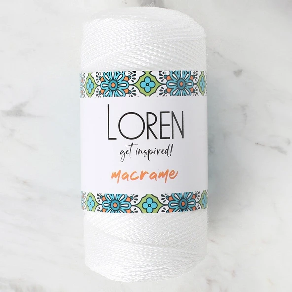 Loren Macrame Beyaz El Örgü İpi - RM 002 - 34324 ürün görseli 1