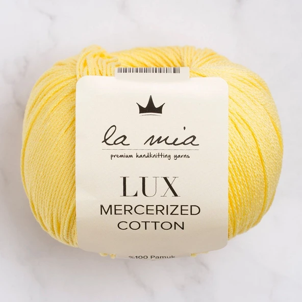 La Mia Lux Mercerized Cotton Sarı El Örgü İpi - 177 - 33753 ürün görseli 1