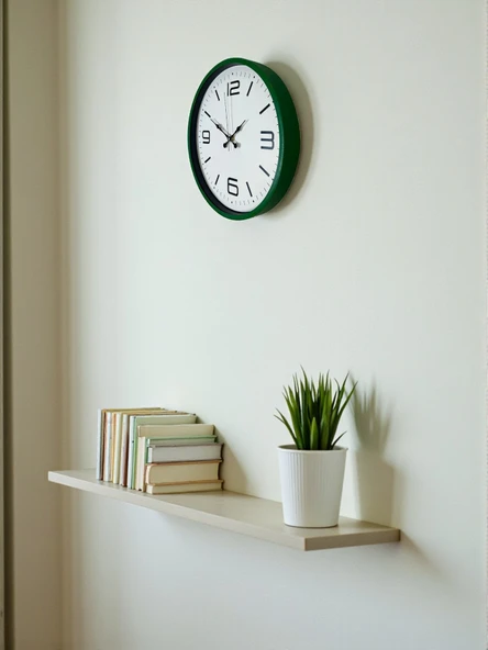 36 Cm Yeşil Modern Dekoratif Duvar Saati - Resim 3