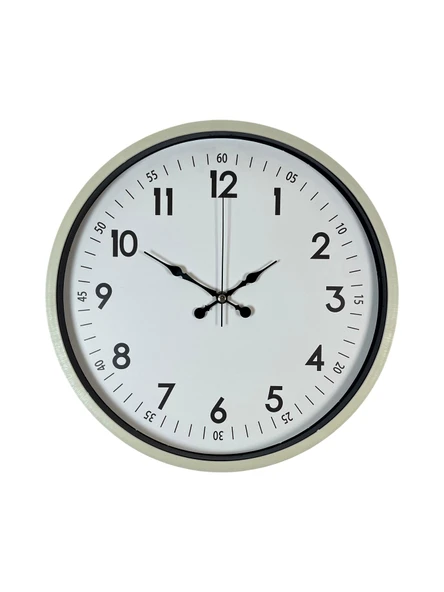 36 Cm Krem Dekoratif Duvar Saati - Resim 2
