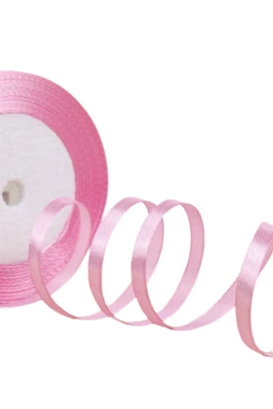 Almira Butik Saten Kurdele 3 mm Pembe 1 Metre ürün görseli 1