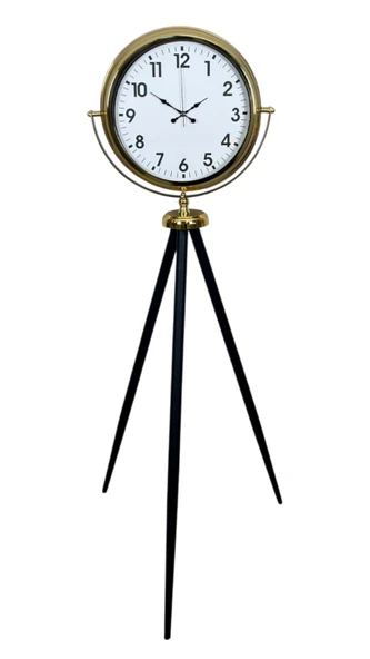 Gold Klasik Tripod Ayaklı Saat - Resim 4