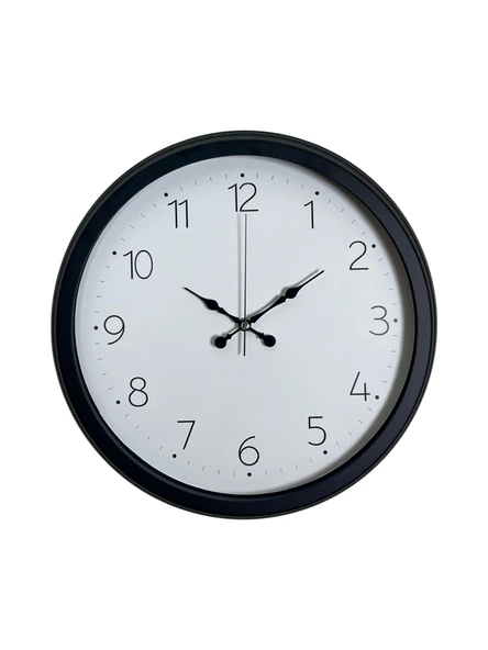 Pure Time Black 40 Cm Metal Duvar Saati - Resim 4