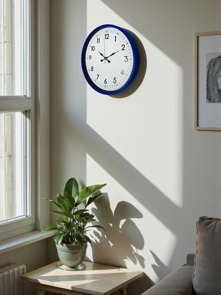 36 Cm Lacivert Dekoratif Duvar Saati - Resim 3