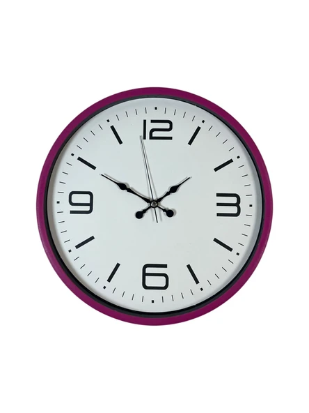 36 Cm Pembe Modern Duvar Saati - Resim 2