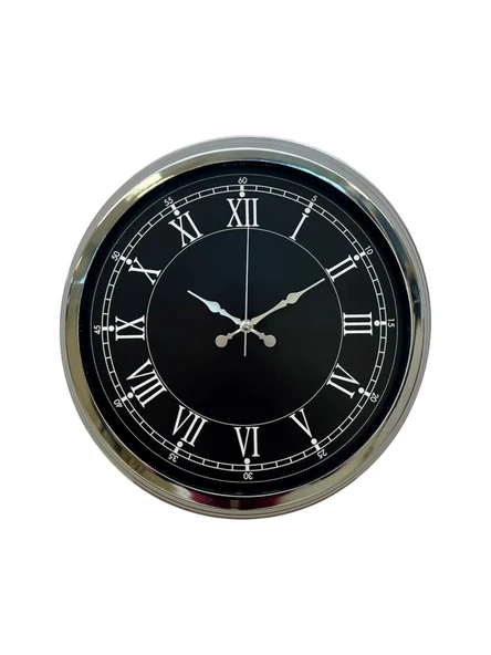 Elegance 40 Cm Metal Krom Duvar Saati - Resim 4