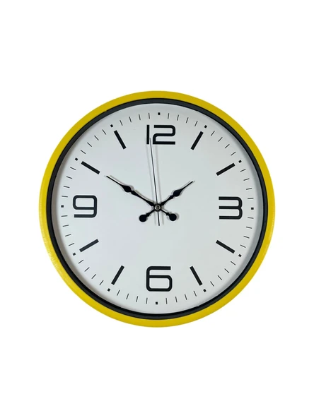 36 Cm Sarı Modern Dekoratif Duvar Saati - Resim 2