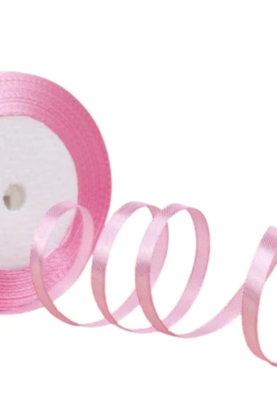 Almira Butik Saten Kurdele 3 cm 10 Metre Toz Pembe ürün görseli 1