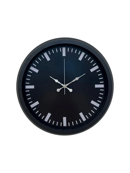 Black Baseline 40 Cm Metal Duvar Saati - Resim 4