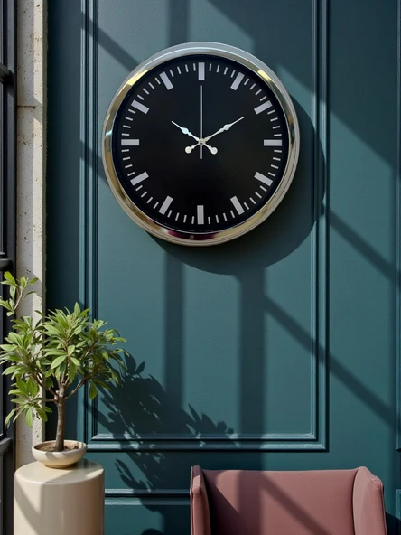 Elegance 40 Cm Metal Dekoratif Duvar Saati ürün görseli 1