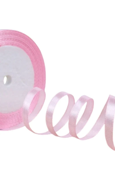 Almira Butik Saten Kurdele 2 cm 10 Metre Açık Pembe ürün görseli 1