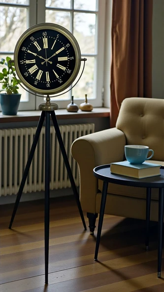 Eskitme İhtişam Tripod Ayaklı Saat - Resim 2