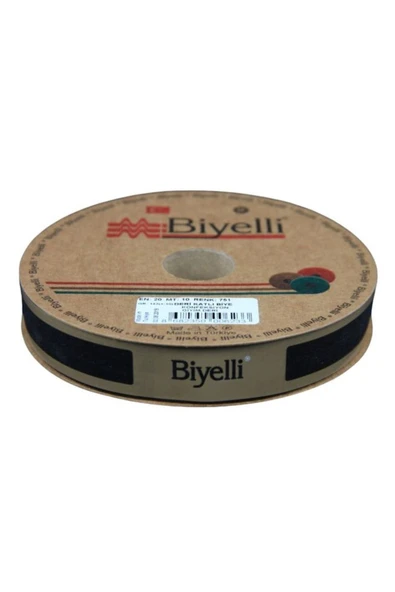 Almira Butik Biye Deri Katlı 751 Siyah 2 cm 25 Metre %100 Polyester ürün görseli 1