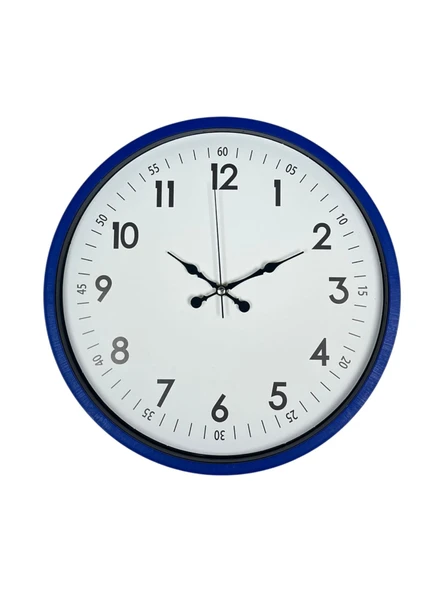 36 Cm Lacivert Dekoratif Duvar Saati - Resim 4