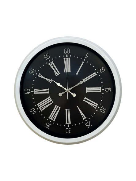 Elegance White 40 Cm Metal Duvar Saati - Resim 4