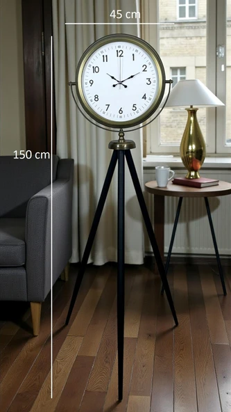Klasik Eskitme Tripod Ayaklı Saat - Resim 5
