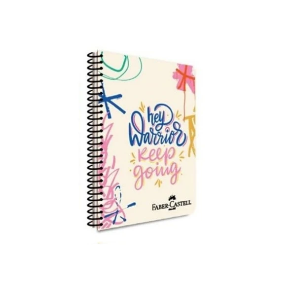 Faber Castell Pp Kapak Grafiti Spiralli Defter 80 Yp Çizgili 5075 000427-Keep Going ürün görseli 1