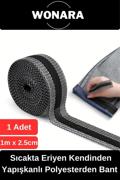 #BantPaça Polyester Kumaş Kaynaştırma Sıcakta Eriyen Kendinden Yapışkanlı Pantolon Kıvırma Şeridi ürün görseli 1