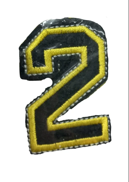 Almira Butik Aplike Ütü İle Yapışan 2 Rakamı Arma 2x4 cm ürün görseli 1