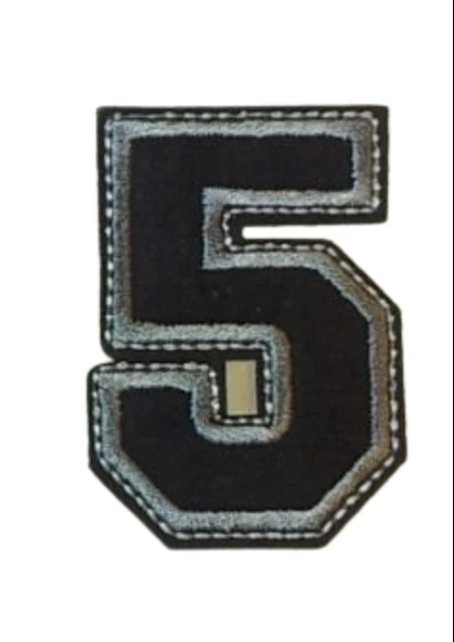 Almira Butik Aplike Ütü İle Yapışan 5  Rakamı  Arma 4x4 cm ürün görseli 1