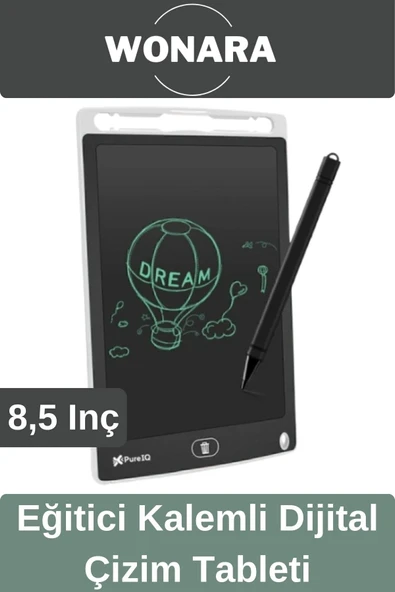 Deluxe Elektronik Grafik Yazma Tahtası Kalemli Silinebilir Not Çizim Panosu Eğitici Tablet 8,5 Inç ürün görseli 1