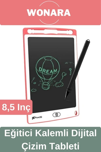 Deluxe Elektronik Grafik Yazma Tahtası Kalemli Silinebilir Not Çizim Panosu Eğitici Tablet 8,5 Inç ürün görseli 1