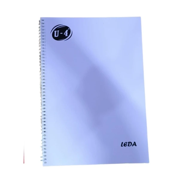 U-4 A4 PP KP Spiralli 40 Yp Kareli Defter-Mor ürün görseli 1