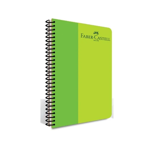 Faber Castell Pp Kpk Bicolor Spiralli Defter 120 Yp Kareli 5075 000134-Yeşil ürün görseli 1