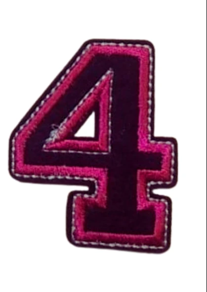 Almira Butik Aplike Ütü İle Yapışan 4  Rakamı  Arma 4x4 cm ürün görseli 1