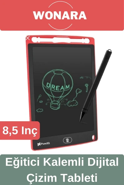 Deluxe Elektronik Grafik Yazma Tahtası Kalemli Silinebilir Not Çizim Panosu Eğitici Tablet 8,5 Inç ürün görseli 1