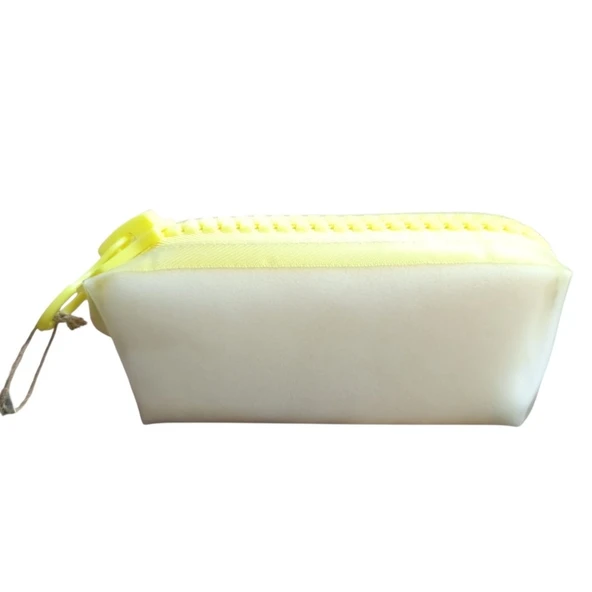 Unicus Big Zip Şeffaf Clean Kalemkutu XL UNCS-978-Sarı ürün görseli 1