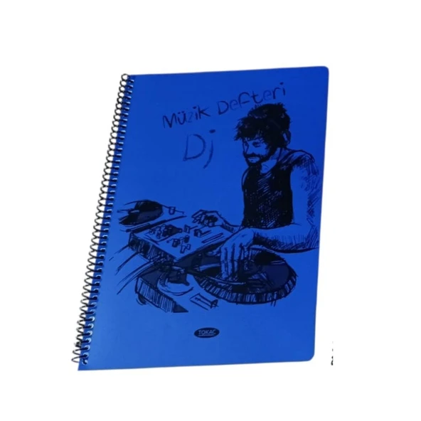 Tokaç A4 Müzik Defteri Spiralli PP Kapak 40 Yp-Lacivert DJ ürün görseli 1
