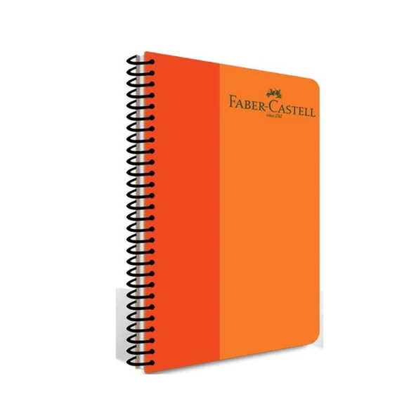Faber Castell Pp Kpk Bicolor Spiralli Defter 120 Yp Kareli 5075 000134-Turuncu ürün görseli 1
