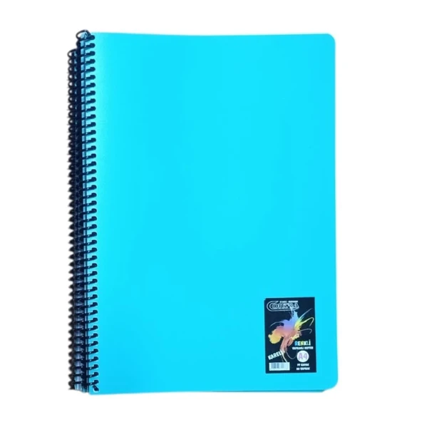 Contra Renkli Yapraklı 80 Yp Kareli Defter-Turkuaz ürün görseli 1