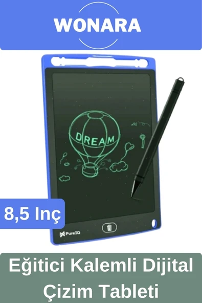 Deluxe Elektronik Grafik Yazma Tahtası Kalemli Silinebilir Not Çizim Panosu Eğitici Tablet 8,5 Inç ürün görseli 1