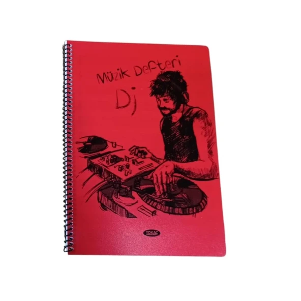 Tokaç A4 Müzik Defteri Spiralli PP Kapak 40 Yp-Kırmızı DJ ürün görseli 1