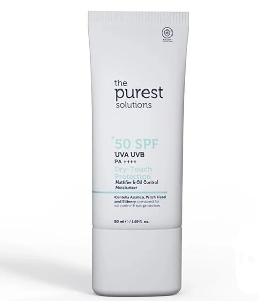 The Purest Solutions Yağlı Ciltler İçin Mat Bitişli Güneş Kremi 50+ SPF 50 ML ürün görseli 1
