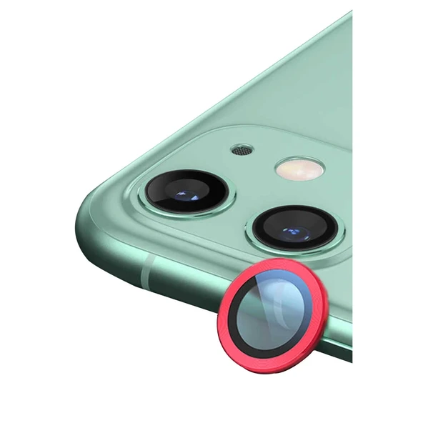 İphone 11 Raze Metal Kamera Lens - Kırmızı ürün görseli 1