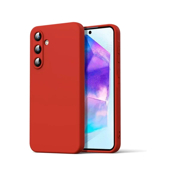 Samsung Galaxy A16 5g Kılıf Nano İçi Kadife Silikon - Kırmızı ürün görseli 1