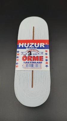 BEYAZ - 3CM PAÇA LASTİK YASSI GENİŞ 10MT. (5250) ürün görseli 1