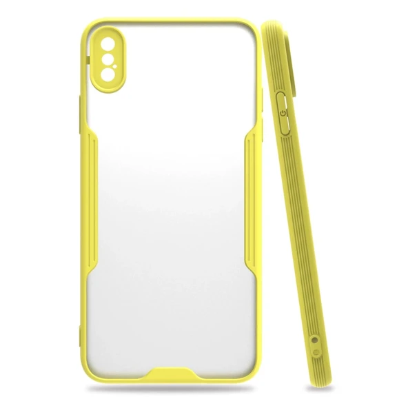İphone Xs Max Kılıf Platin Silikon - Sarı ürün görseli 1