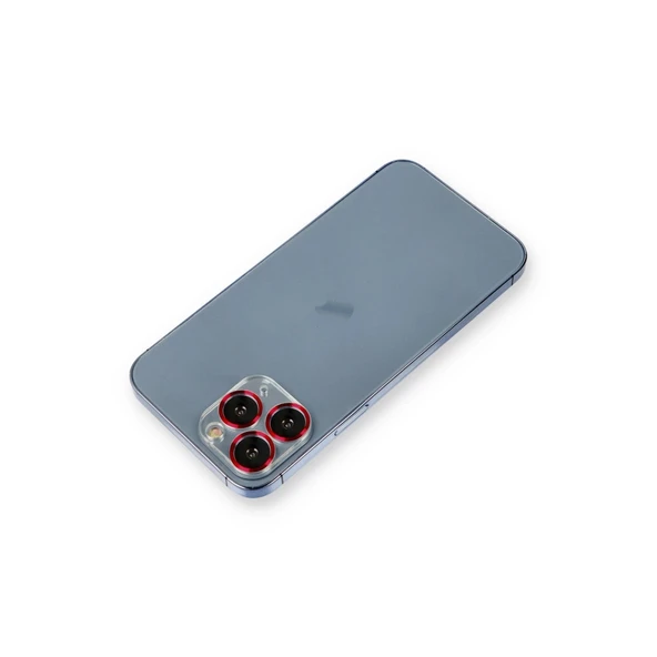 İphone 11 Pro Metal Kamera Lens Koruma Cam - Kırmızı ürün görseli 1