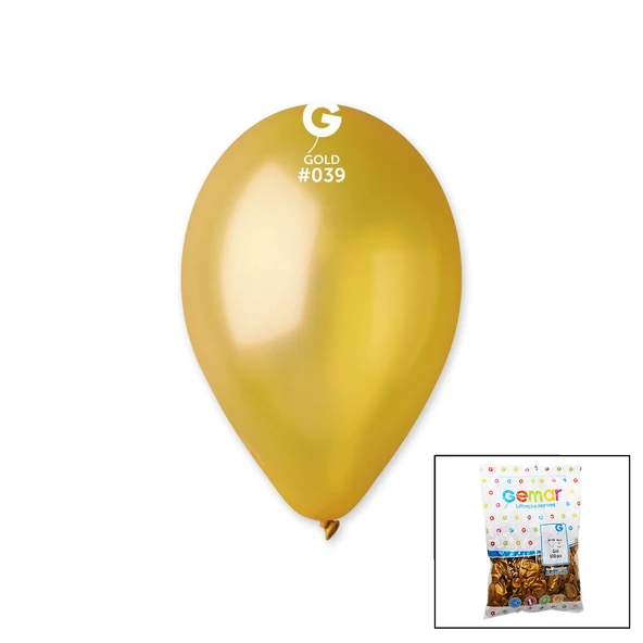 GM-110-39 METALİK - ALTIN BALON 11'' - 28CM - 100 PARÇA (5250) ürün görseli 1