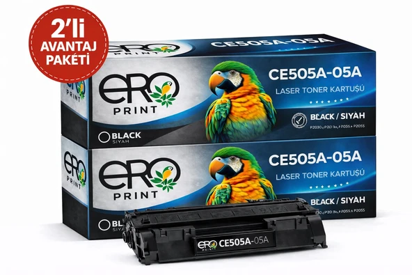 HP 05A /CE505A Muadil Toner - 2'li Avantaj Paket ürün görseli 1
